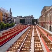 Plaza de San Francisco, uno de los puntos importantes de la carrera oficial de la Semana Santa.