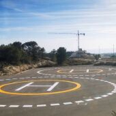Finestrat activa una helisuperficie que permitirá el aterrizaje simultáneo de hasta dos helicópteros de rescate 