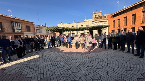 Minuto de silencio que se celebr&oacute; en Malag&oacute;n tras el crimen