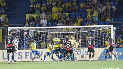 Imagen del pol&eacute;mico gol del Mallorca en Las Palmas