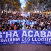 Manifestació a Barcelona pel dret a l'habitatge