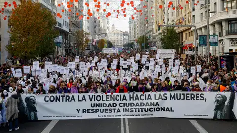 Imagen de archivo de una manifestación del 25N, Día Internacional de la Eliminación de la Violencia contra la Mujer. Imagen de archivo de una manifestación del 25N, Día Internacional de la Eliminación de la Violencia contra la Mujer.