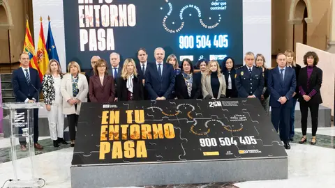 La sede del Gobierno aragonés ha acogido algunos de los actos del 25N La sede del Gobierno aragonés ha acogido algunos de los actos del 25N