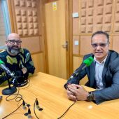 Sergio Miró y el comisionado del REF, José Ramón Barrera