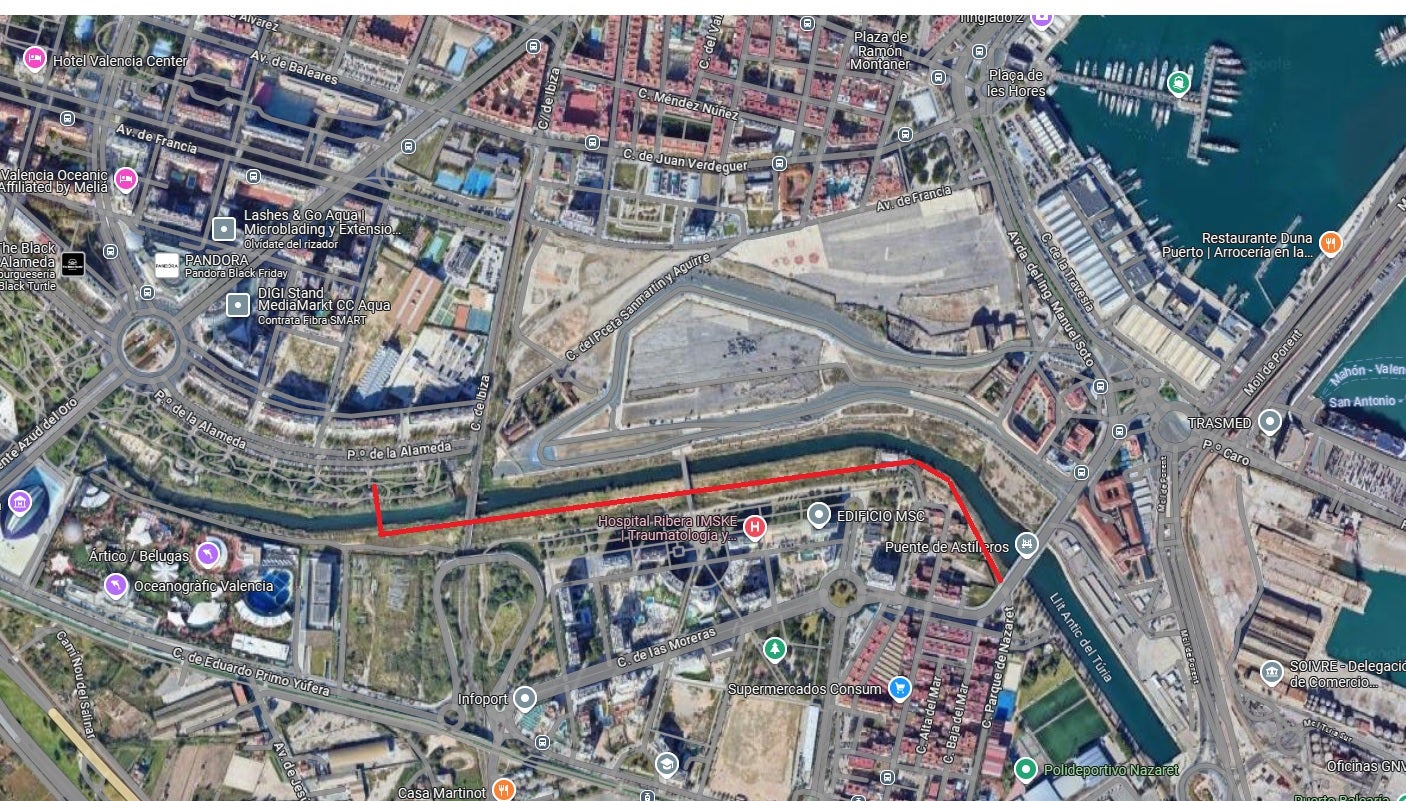 El Ayuntamiento da el primer paso para crear un carril ciclopeatonal desde l’Ocenogràfic hasta Nazaret a través de los jardines del Turia El Ayuntamiento da el primer paso para crear un carril ciclopeatonal desde l’Ocenogràfic hasta Nazaret a través de los jardines del Turia