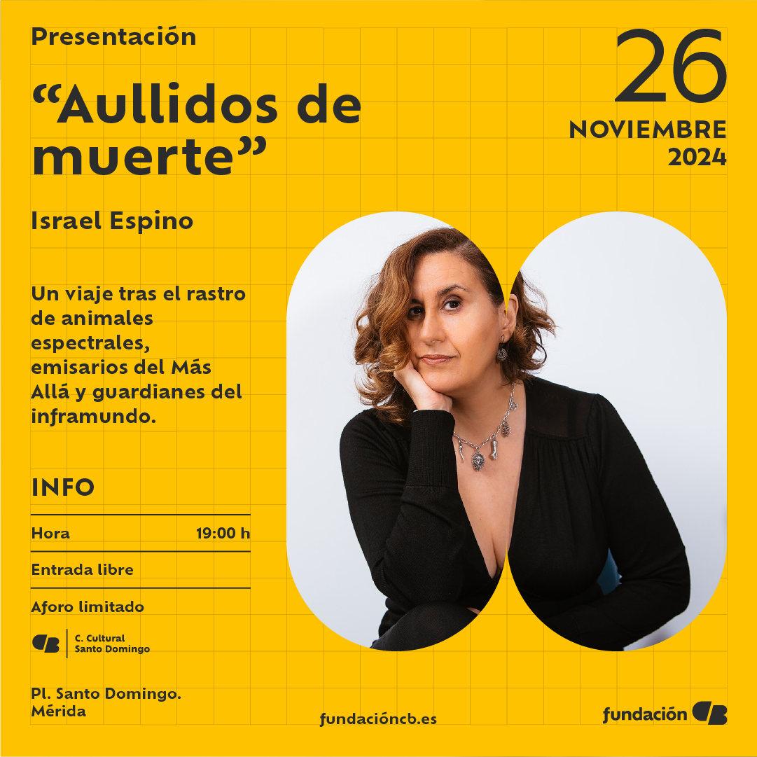 La periodista y mitóloga Israel J. Espino presentará este martes, a las 19 h. su último libro Aullidos de Muerte en Mérida La periodista y mitóloga Israel J. Espino presentará este martes, a las 19 h. su último libro Aullidos de Muerte en Mérida