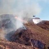 El incendio provocado por un proyectil cerca de La Legión calcina un total de 188 hectáreas 