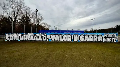 26-11-2024 Pancarta de apoyo al Oviedo en El Requexón 26-11-2024 Pancarta de apoyo al Oviedo en El Requexón