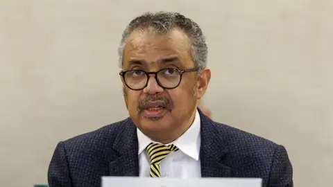 Fotografía de archivo de Tedros Adhanom Ghebreyesus, Director General de la Organización Mundial de la Salud Fotografía de archivo de Tedros Adhanom Ghebreyesus, Director General de la Organización Mundial de la Salud
