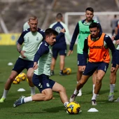 Un entrenamiento de Las Palmas Un entrenamiento de Las Palmas