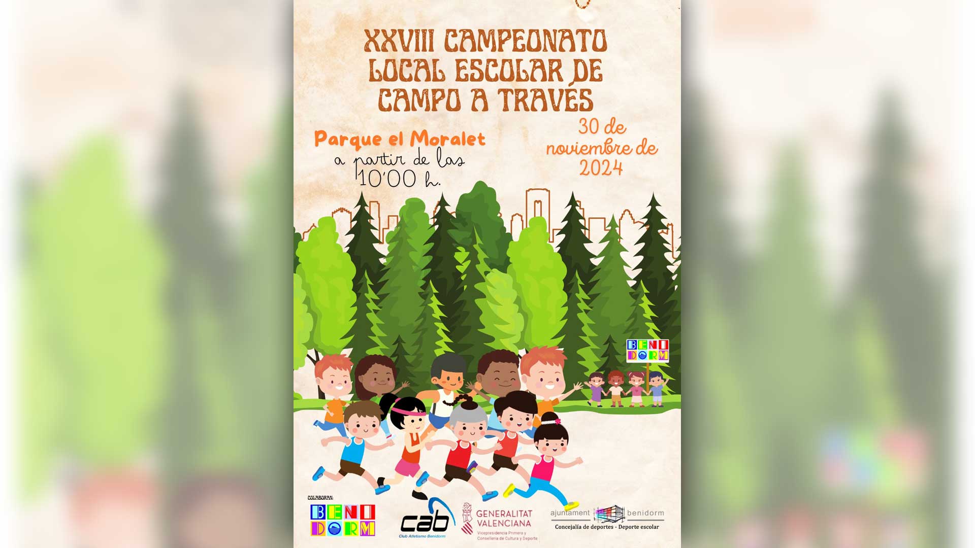 El Moralet de Benidorm vuelve a ser escenario este sábado del 28 Campeonato Escolar de Campo a Través El Moralet de Benidorm vuelve a ser escenario este sábado del 28 Campeonato Escolar de Campo a Través