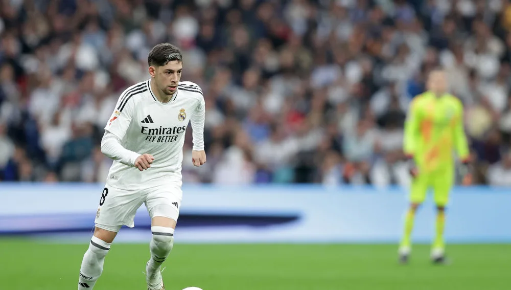 Fede Valverde durante un partido con el Real Madrid Fede Valverde durante un partido con el Real Madrid