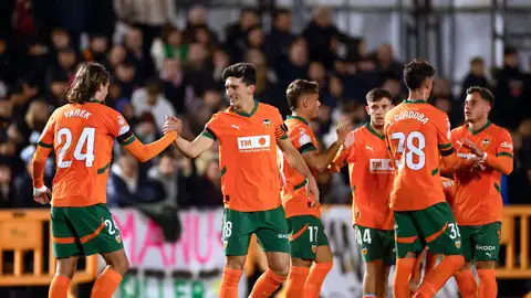 Pepelu celebra tras anotar el 0-1 durante el encuentro de la Copa del Rey Pepelu celebra tras anotar el 0-1 durante el encuentro de la Copa del Rey