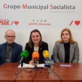 Grupo municipal do Psoe Ourense (Barquero, Natalia e Alba)