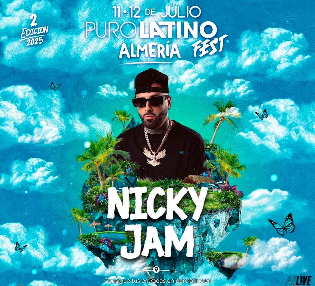 Nicky Jam, primera confirmación para el Puro Latino Almería Fest Nicky Jam, primera confirmación para el Puro Latino Almería Fest