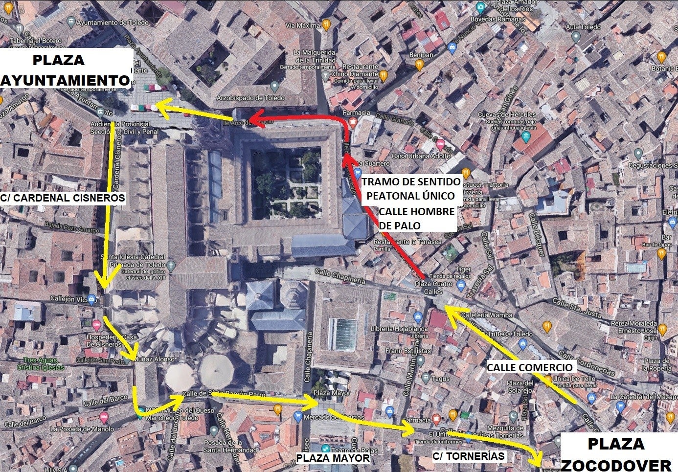 Policía Local establece un itinerario peatonal en el Casco Histórico Policía Local establece un itinerario peatonal en el Casco Histórico