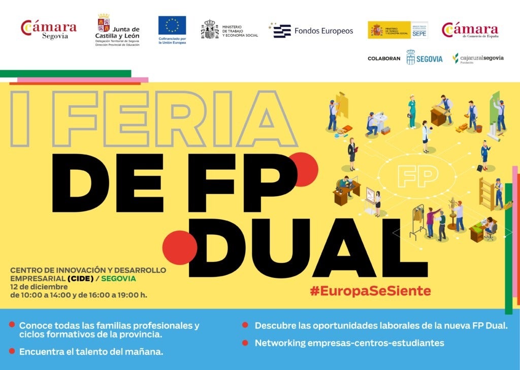 El CIDE acoge el 12 de diciembre la I Feria de la FP Dual de Segovia El CIDE acoge el 12 de diciembre la I Feria de la FP Dual de Segovia