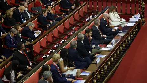 Un momento de la VI Cumbre Transatlántica por la Cultura de la Vida y la Libertad que la organización internacional de políticos antiabortistas 'Political Network for Values' celebra en el Senado Un momento de la VI Cumbre Transatlántica por la Cultura de la Vida y la Libertad que la organización internacional de políticos antiabortistas 'Political Network for Values' celebra en el Senado/ EFE/ Mariscal