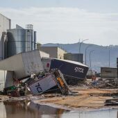 Imagen de uno de los polígonos industriales afectados por la DANA de València