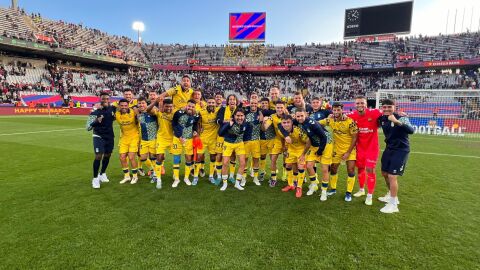 Celebraci&oacute;n del triunfo de Las Palmas