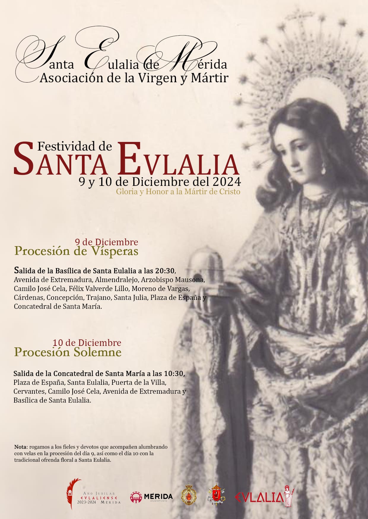 La Banda de Música de la Cruz Roja de Sevilla acompañará a Santa Eulalia en su procesión del 9 de diciembre que finalizará con un gran espectáculo de drones desde el Puente Romano La Banda de Música de la Cruz Roja de Sevilla acompañará a Santa Eulalia en su procesión del 9 de diciembre que finalizará con un gran espectáculo de drones desde el Puente Romano