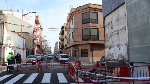 Estado actual de la fachada del Trinquet Municipal.