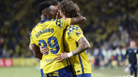 Celebraci&oacute;n de un gol de Las Palmas