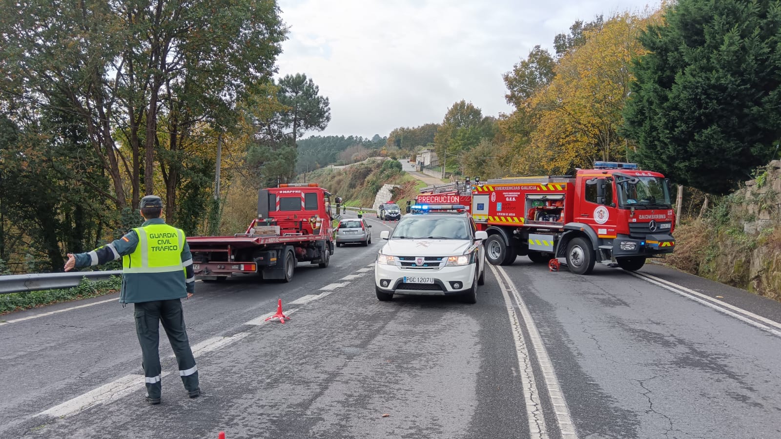 Falece un conductor de 65 anos nun sinistro viarios en Coles Falece un conductor de 65 anos nun sinistro viarios en Coles