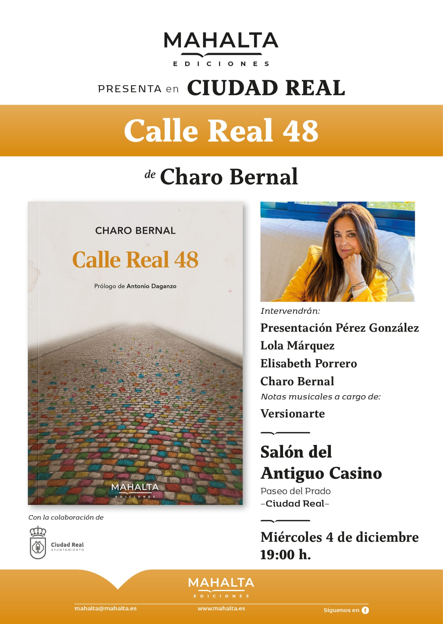 Charo Bernal presenta en el Antiguo Casino su libro de poemas 'Calle Real, 48' Charo Bernal presenta en el Antiguo Casino su libro de poemas 'Calle Real, 48'