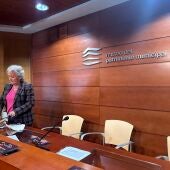 Teresa Porras en la presentación del programa navideño