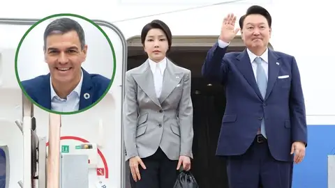 El presidente de Corea del Sur, Yoon Suk-yeol, junto a su esposa, Kim Keon-hee. El presidente de Corea del Sur, Yoon Suk-yeol, junto a su esposa, Kim Keon-hee.