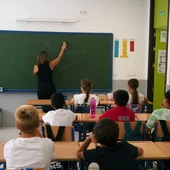 Niños en un aula, en una imagen de archivo. Niños en un aula, en una imagen de archivo.