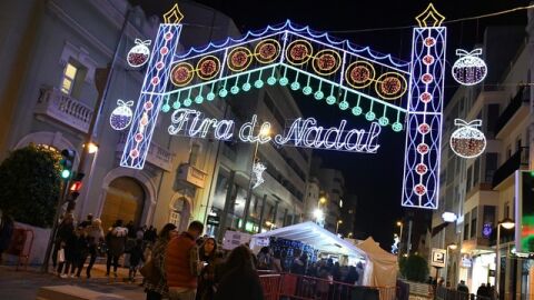 Imagen de archivo de la feria de navidad en Vila-real. 