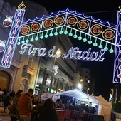 Imagen de archivo de la feria de navidad en Vila-real. Imagen de archivo de la feria de navidad en Vila-real.