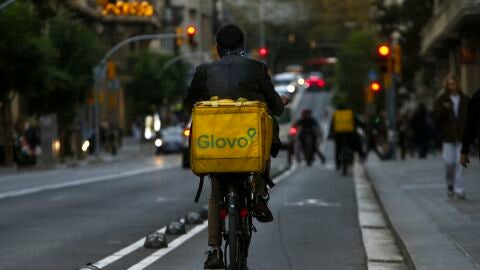 Un repartidor de Glovo