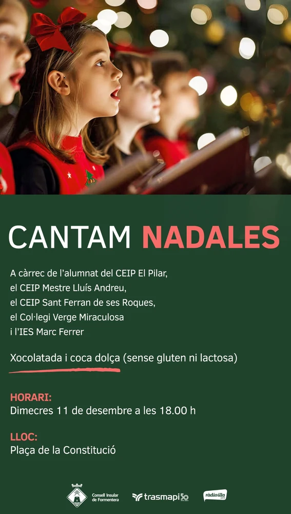 El Cantam Nadales tendrá lugar el miércoles 11 de diciembre a las 18.00 horas El Cantam Nadales tendrá lugar el miércoles 11 de diciembre a las 18.00 horas