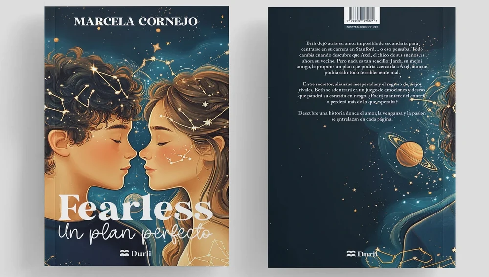 Portada y contra portada de "Fearless, Un Plan Perfecto" Portada y contra portada de "Fearless, Un Plan Perfecto"