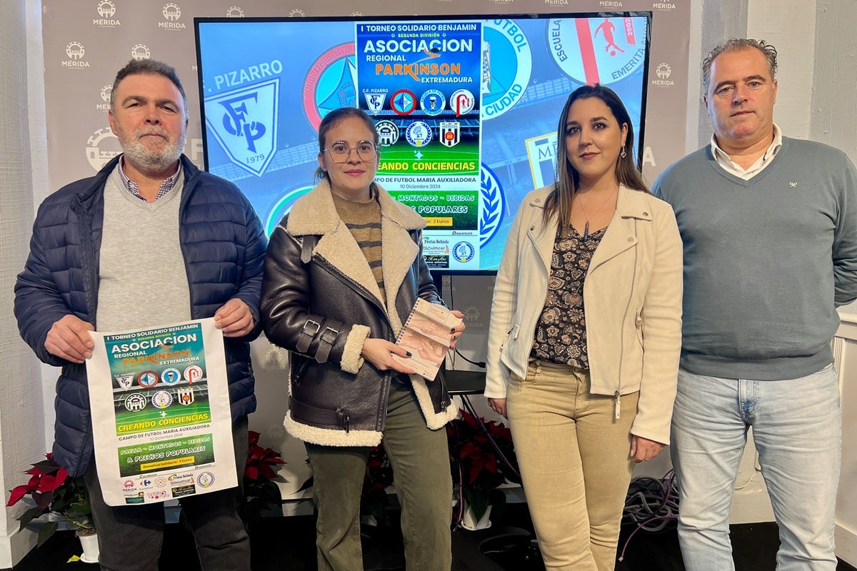 Siete clubes de fútbol en categoría benjamín tomarán parte en el primer Torneo Solidario a beneficio de la Asociación Regional Parkinson Extremadura Siete clubes de fútbol en categoría benjamín tomarán parte en el primer Torneo Solidario a beneficio de la Asociación Regional Parkinson Extremadura