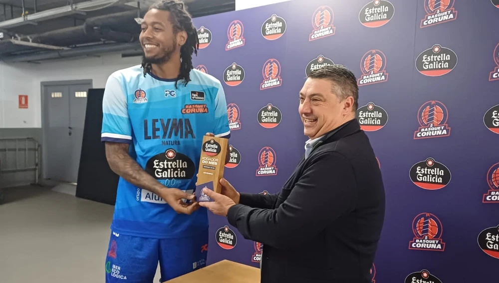 Trey Thompkins, premio Estrella Galicia noviembre 2024 Trey Thompkins, premio Estrella Galicia noviembre 2024
