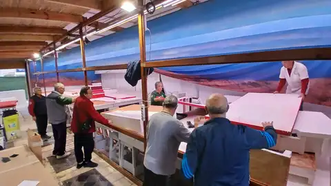 Montaje del Belén de La Glorieta Montaje del Belén de La Glorieta