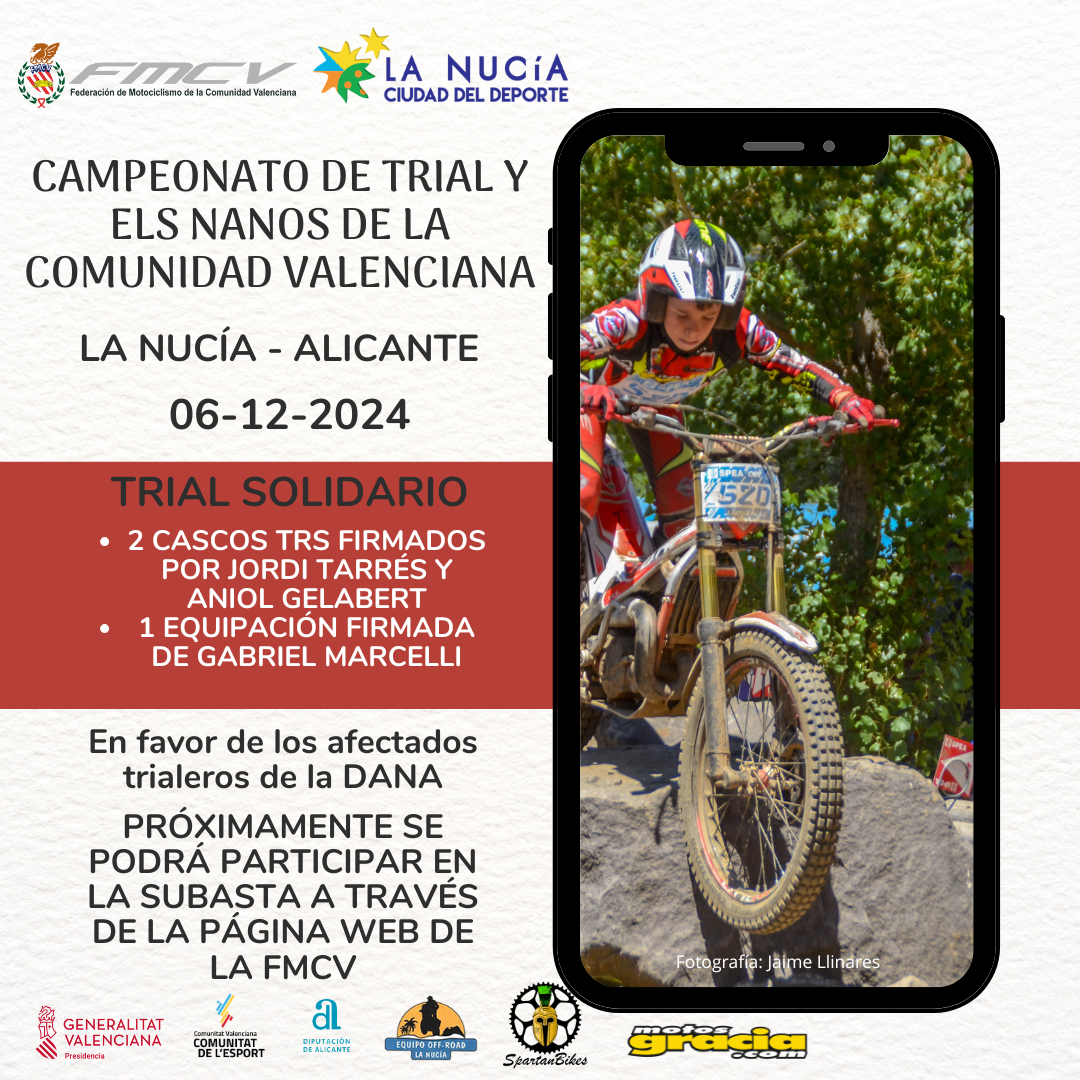 La Nucía acoge mañana el Autonómico de Trial con faceta solidaria La Nucía acoge mañana el Autonómico de Trial con faceta solidaria