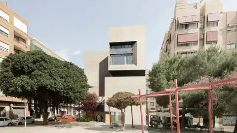 Figuración de cómo será el Centro Sociocultural de Torrefiel obras