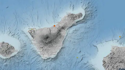 Imagen del IGN en la que se registra un terremoto en el norte de Tenerife Imagen del IGN en la que se registra un terremoto en el norte de Tenerife
