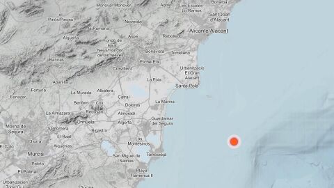 Zonas de Elche y Santa Pola han sentido este martes un terremoto de magnitud 3.1 con epicentro en el Cabo de Palos.