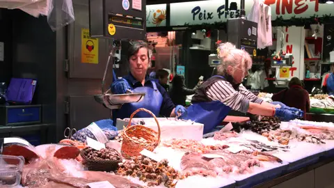 Parada de peix al Mercat de Tarragona Parada de peix al Mercat de Tarragona