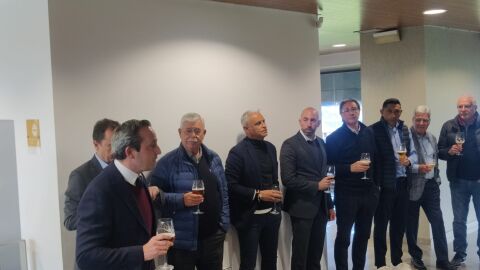 La directiva del M&aacute;laga CF en la comida de Navidad