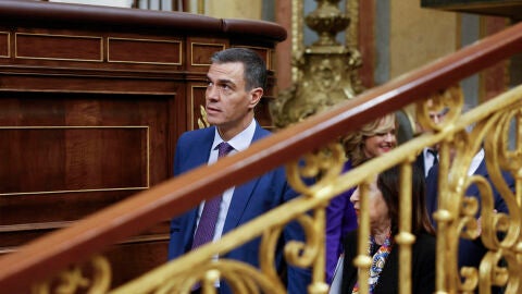 El presidente del Gobierno, Pedro S&aacute;nchez, este mi&eacute;rcoles en el Congreso que acoge la sesi&oacute;n de control al Ejecutivo