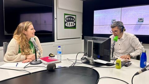 Candela López, als estudis d'Onda Cero. Candela López, als estudis d'Onda Cero.