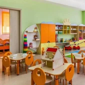 Imagen de archivo de un aula infantil Imagen de archivo de un aula infantil