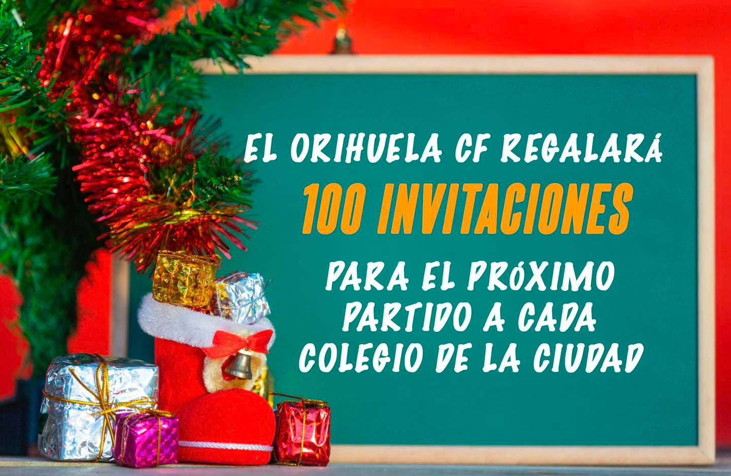 Regalo Navideño del Orihuela CF a los más jóvenes de cara al último partido de este año en casa Regalo Navideño del Orihuela CF a los más jóvenes de cara al último partido de este año en casa